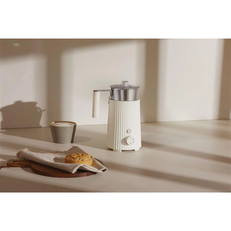 Alessi - spieniacz do mleka, biały PLISSE