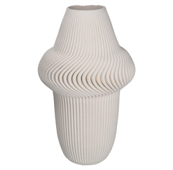 Rituali Domestici - LINO Biały wazon 35.5 x 23 cm