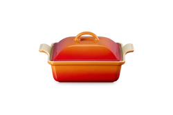 Le Creuset  - Kwadratowa Forma z Pokrywką 23 cm Płomienne