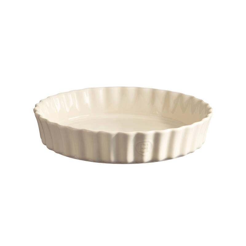 Emile Henry - Głębokie naczynie do tarty - 28 CM - kremowy