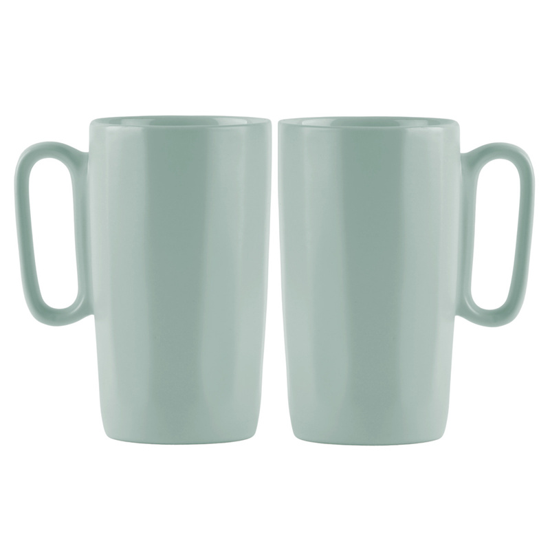 Vialli Design - Dwa kubki ceramiczne z uszkiem 330 ml Fuori miętowe