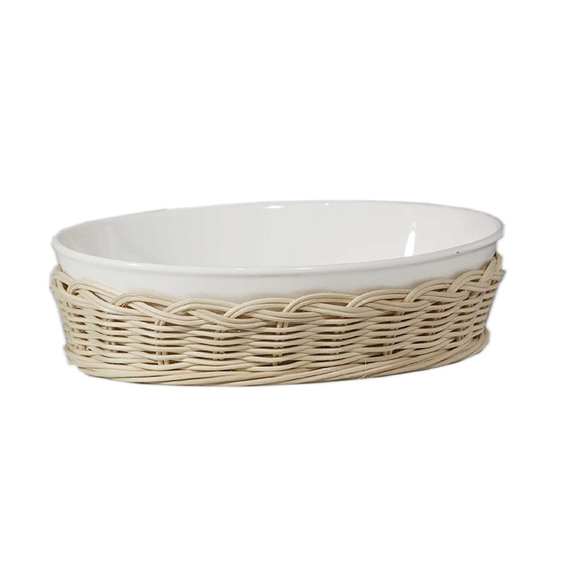 La Porcellana Bianca - wiklinowy kosz na owalne naczynie do zapiekania 23 cm Midollino