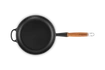 Le Creuset - patelnia żeliwna z drewnianym uchwytem 24 cm czarna