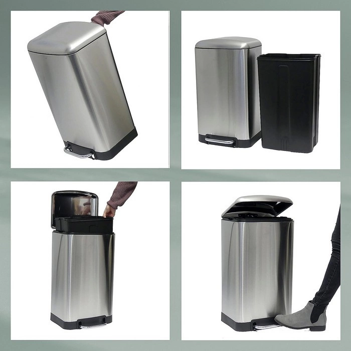 Kela - Kosz na śmieci 30 l szary Davino