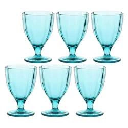 Rose&Tulipani - zestaw 6 kieliszków 300 ml turkusowy Amami