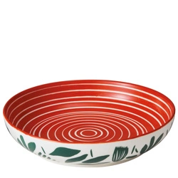 Cilio - płytka miska, porcelana, śred. 21 cm, 0,75 l, liście