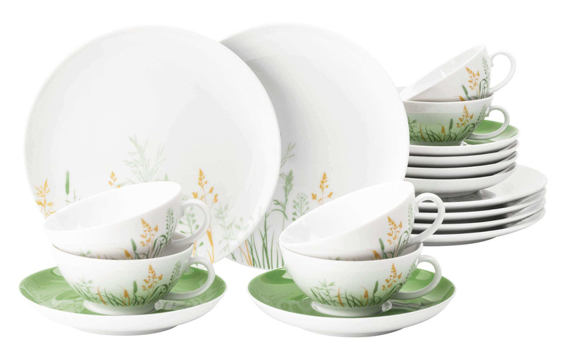 Seltmann - MEADOW GRASSES GREEN Serwis do herbaty dla 6 osób