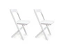 Arredamenti -  DIANA Zestaw 2 składanych krzeseł - 45 x 40 cm, biały
