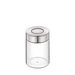 Cilio - pojemnik kuchenny, szkło/stel nierdzewna, 0,7 l, śred. 10 x 14 cm Vetro