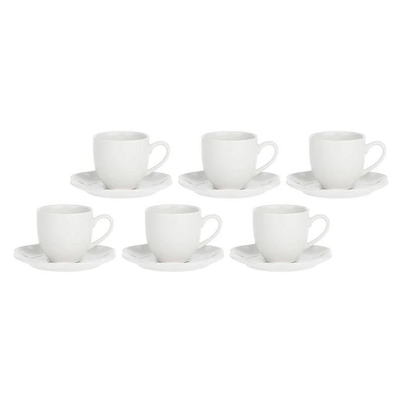 La Porcellana Bianca - zestaw 6 filiżanek do kawy ze spodkiem 85 ml Villadeifiori