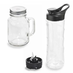 ADE - nakładka do koktajli do młynka do kawy, szkło/tritan, 2 x 0,6 l