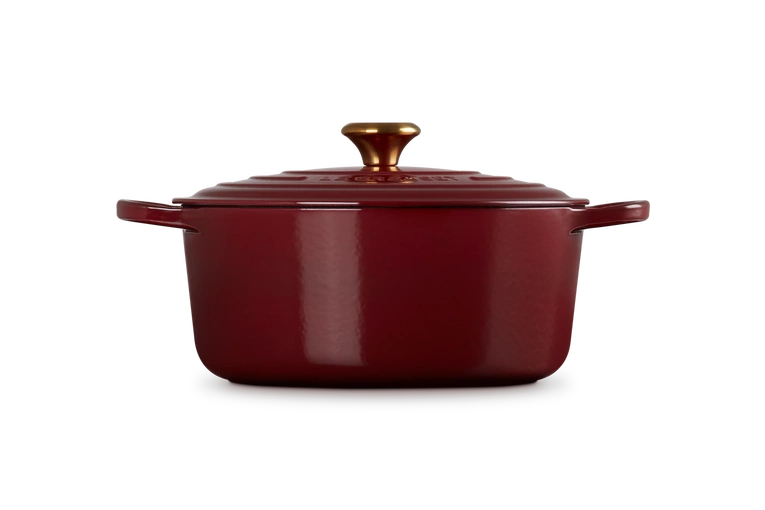 Le Creuset brytfanna żeliwna emaliowana Signature okrągła 24 cm 4,2 l garnet