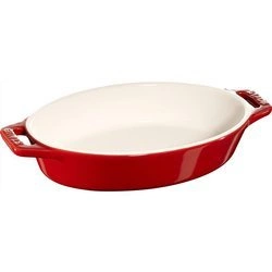 Staub - owalny półmisek ceramiczny 400 ml, czerwony