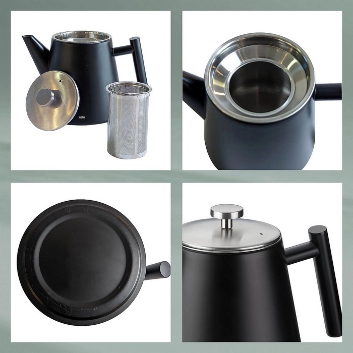 Kela - Dzbanek z zaparzaczem 1 l czarny mat Modena