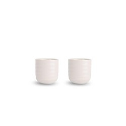 Sagaform - kubki do grzanego wina, 2 szt., kamionka, 0,18 l, śred. 7 x 7,5 cm, białe Ellen