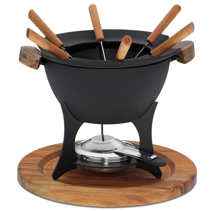 Kela - żeliwny zestaw do fondue, dla 6 os., 1,0 l, śred. 26,5 x 21,5 cm Country