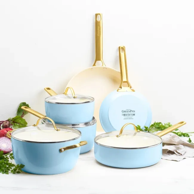 GreenPan - zestaw 10el. Garnków i patelni Padova Reserve light blue