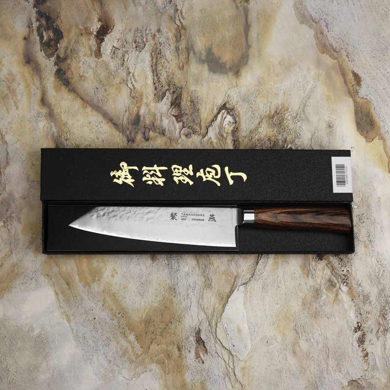 Tamahagane - Tsubame Brown VG-5 Nóż Kengata 19,5 cm