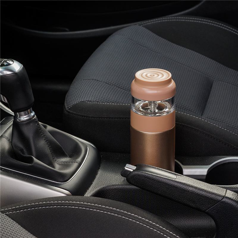 Lurch - kubek termiczny z zaparzaczem, stalowy, 0,4 l, brązowy