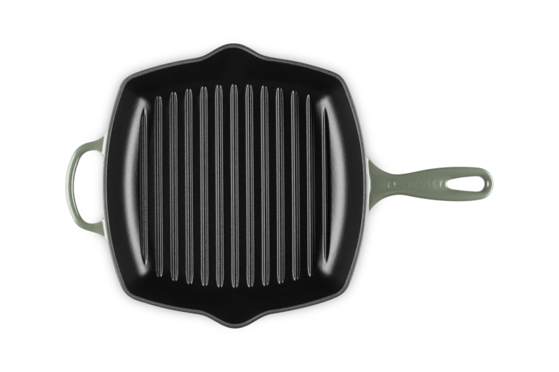 Le Creuset - patelnia żeliwna grillowa z dwoma uchwytami 26 cm thyme