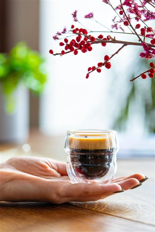 Vialli Design - 2 szklanki do espresso z podwójną ścianką 70ml Sferico