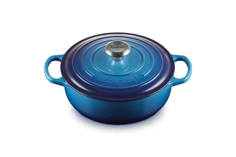 Le Creuset - garnek żeliwny Signature Saute lazur 3,4 l 24 cm