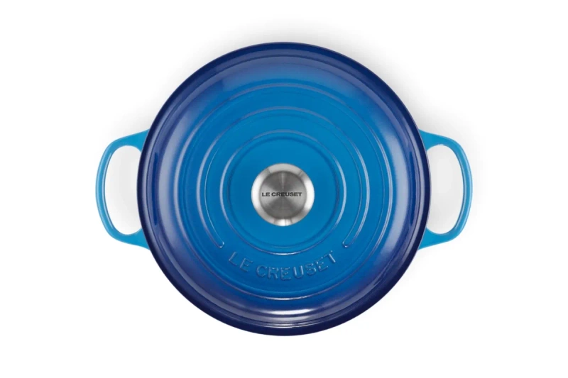 Le Creuset - garnek żeliwny emaliowany Signature okrągła 24 cm 5 l Azure