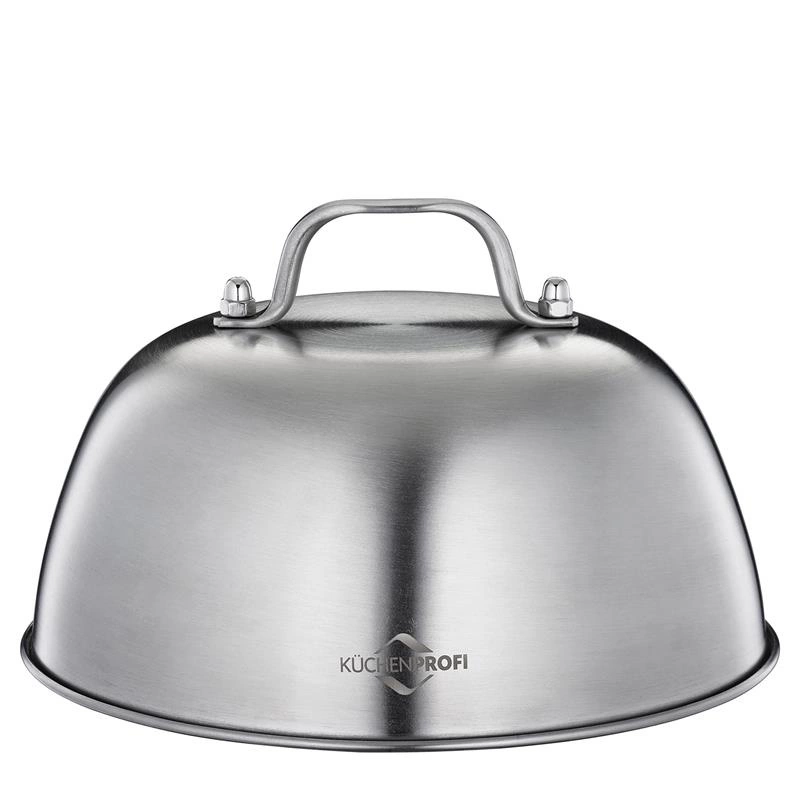 Kuchenprofi - pokrywka do grillowania burgerów, stal nierdzewna, śred. 16 x 9,5 cm BBQ