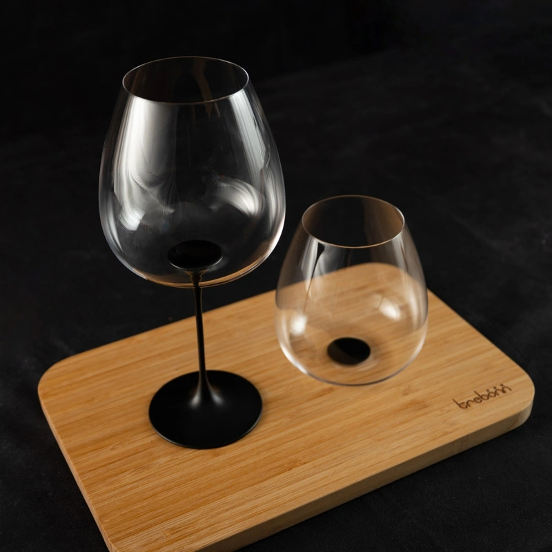 Trebonn - SplitGlass - zestaw 2 czarnych kieliszków Langhe