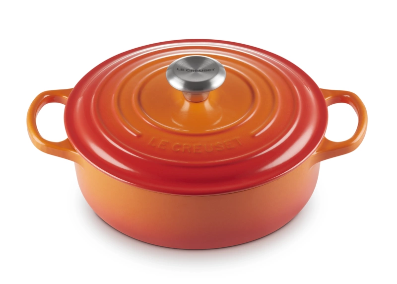 Le Creuset - garnek żeliwny Gourmet 24 cm 3,1 l  płomienny