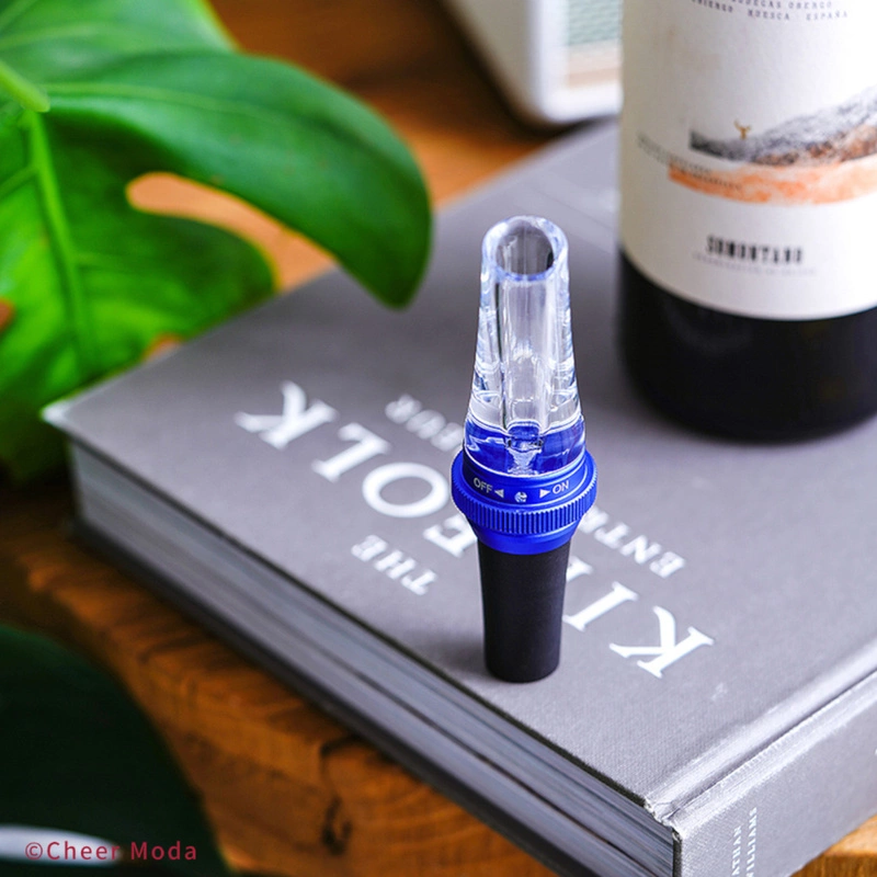 Cheer Moda - Napowietrzacz i nalewak do wina Submarine niebieski