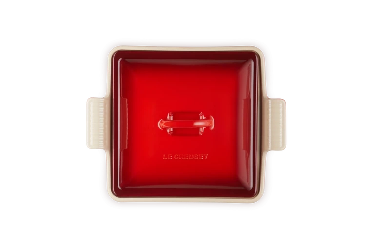 Le Creuset - Kwadratowa Forma z Pokrywką 23 cm Wiśniowy