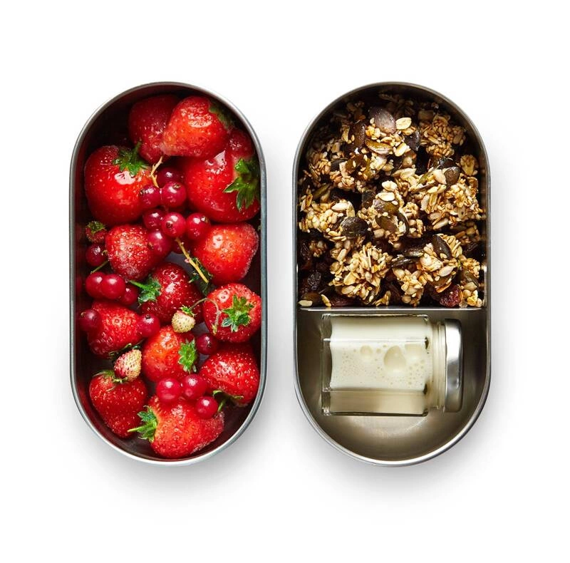 Black + Blum-Zestaw 2 lunch boxów stalowych, szary