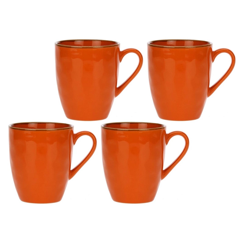 Rose&Tulipani - zestaw 4 kubków z uchwytem 430 ml Concerto Arancione