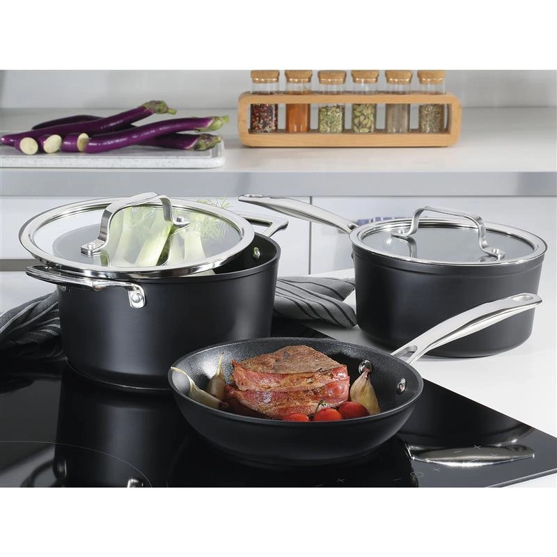 Spring - garnek niski z powłoką nieprzywierającą i szklaną pokrywą, śred. 16 x 7,5 cm, 1,4 l MERIDIAN INTENSE PRO