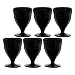 Rose&Tulipani - zestaw 6 kieliszków 300 ml czarny Amami