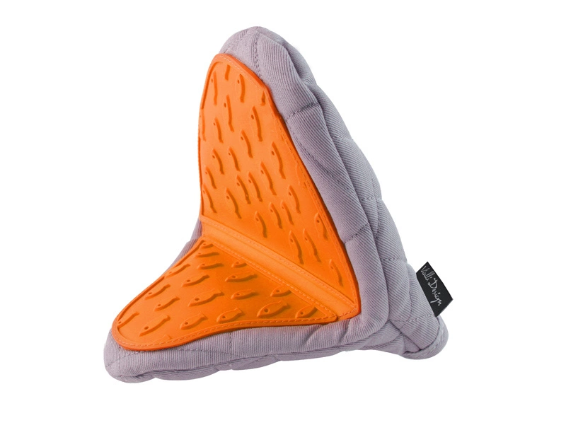 Vialli Design - Rękawica kuchenna Livio szaro-pomarańczowa