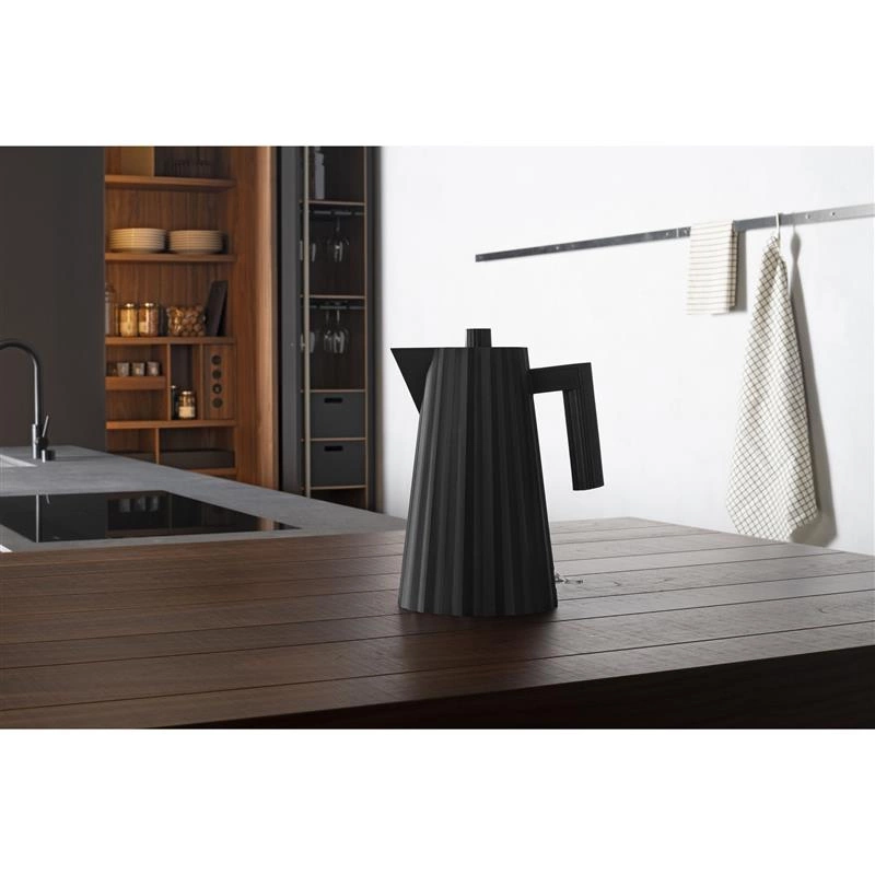 Alessi - czajnik elektryczny czarny Plisse 1,7 l