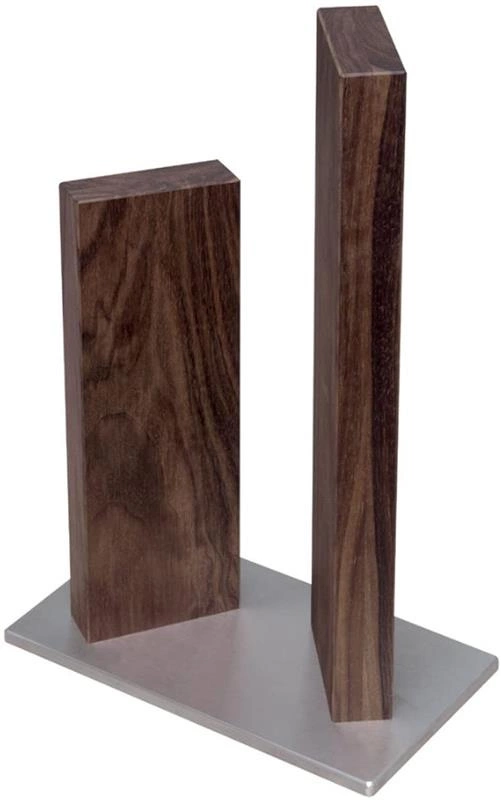 KAI - Magnetyczny stojak na 4 noże orzech + stal nierdzewna