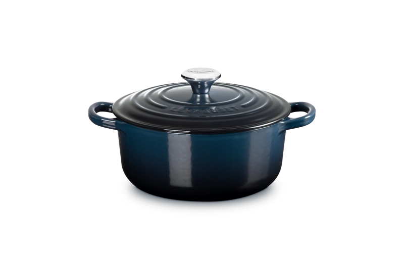 Le Creuset brytfanna żeliwna emaliowana Signature okrągła 20 cm 2,4l nuit