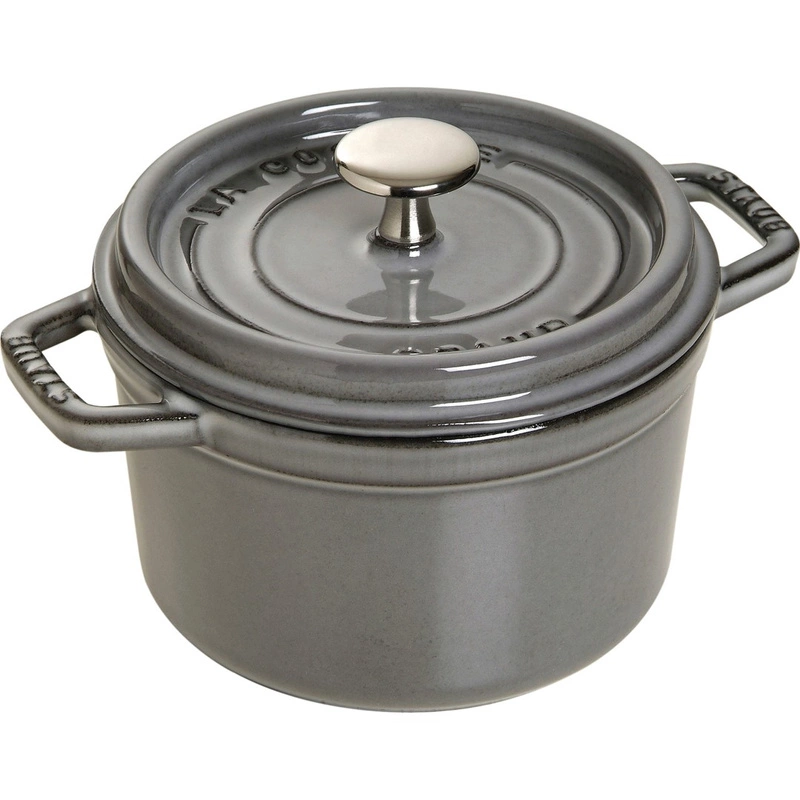 Staub - garnek brytfanna żeliwna szara 0,8 l 14 cm