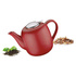 Kuchenprofi - dzbanek do herbaty, z zaparzaczem, ceramika/stal nierdzewna, 1,5 l, czerwony London