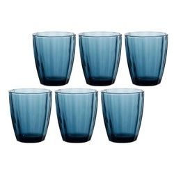 Rose&Tulipani - zestaw 6 szklanek 320 ml niebieski Amami