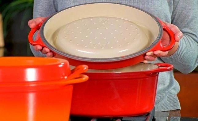 Le Creuset - brytfanna żeliwna emaliowana Signature doufeu owalna 30 cm 5,7 l wiśniowa