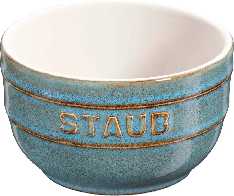 Staub - zestaw 4 ramekinów okrągłych 9 cm, antyczny turkusowy XS-MINIS