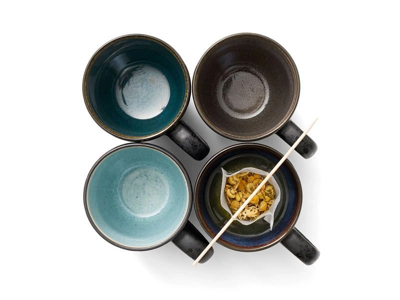 Bitz - Zestaw kubków 300ml z uchem 4szt. Black/dark