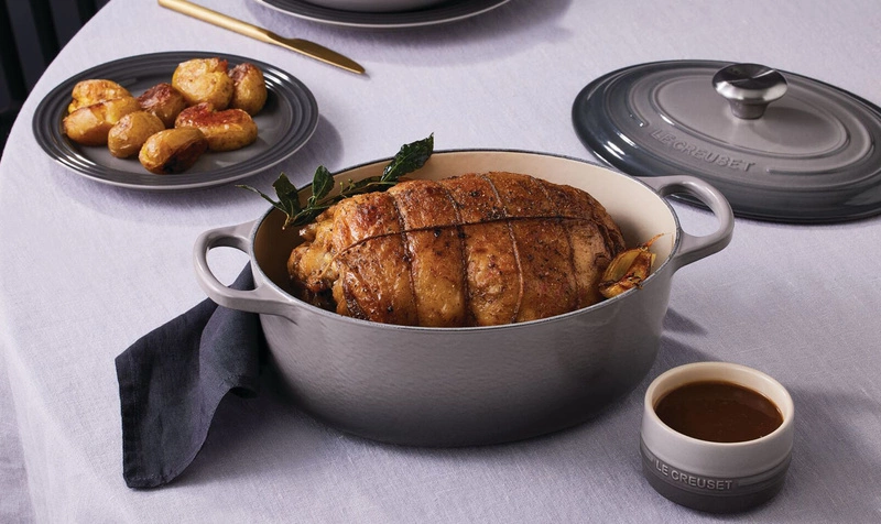 Le Creuset - brytfanna żeliwna emaliowana Signature 33 cm 7,5 l flint