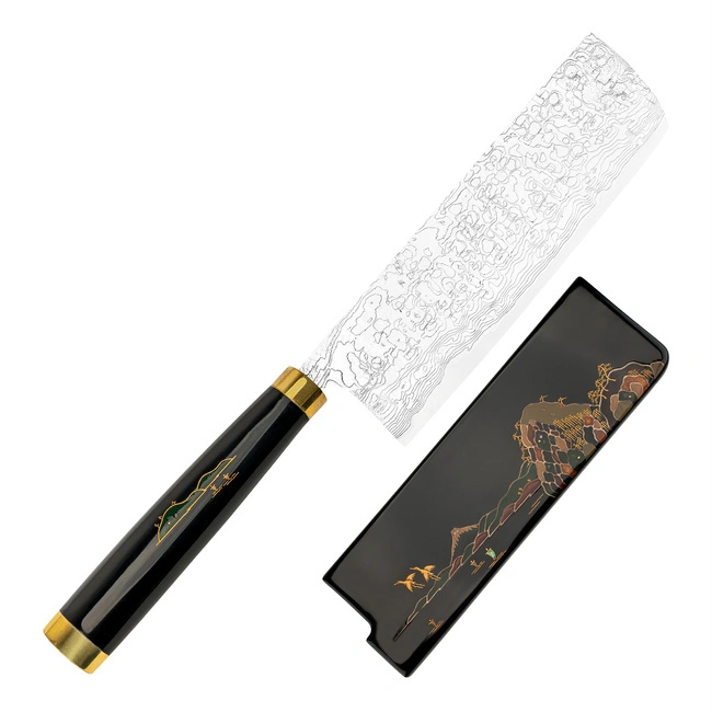 Takeshi Saji - Art Fuji on Lake R-2 Nóż Nakiri 17 cm + Saya