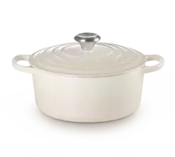 Le Creuset - garnek żeliwny Signature 24 cm 4,2 l meringue