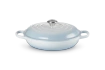 Le Creuset - patelnia głęboka z pokrywą żeliwna emaliowana Coastal Blue 30 cm